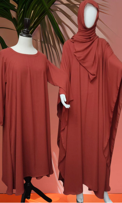 Butterfly Style Abaya (Rust)