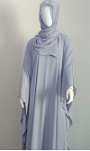 U-shaped Abaya (Grey)