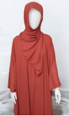U-shaped Abaya (Rust)