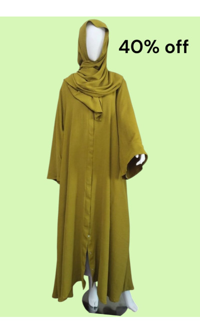 Button Down Open Abaya