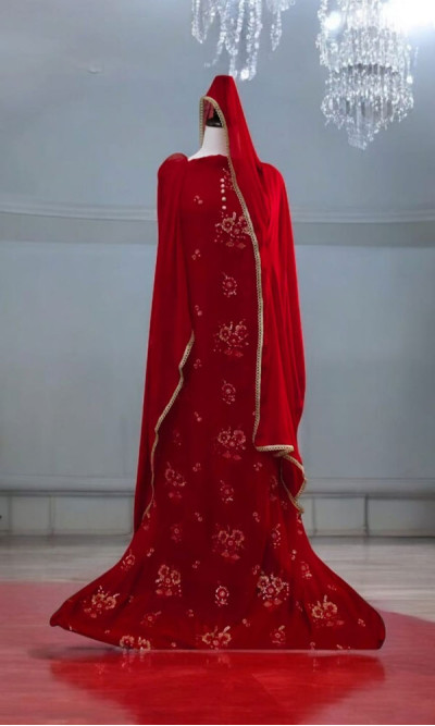 Chiffon Four Pieces Semi-Formal (Red)