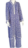 Printed Two Piece (Royal Blue)