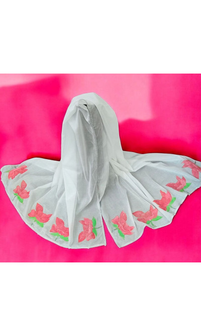 Hand Painted Lawn Dupatta