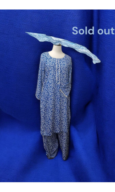 Printed Two Piece (Blue)